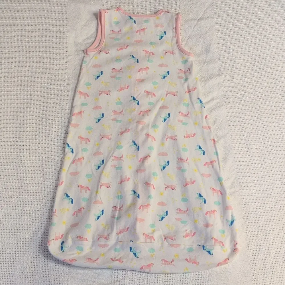 Carter's Medium 6-9 months Pink Unicorn Cotton Zippered Sleep Sack